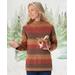 Appleseeds Women's Ombre Mockneck Sweater - Brown - XL - Misses