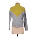 Cynthia Rowley TJX Turtleneck Sweater: Gray Color Block Tops - Women's Size Small