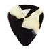 Exotic Plectrums - Celluloid Black & White Pearl Guitar Or Bass Pick - 0.71 mm Medium Gauge - 351 Shape - 50 Pack