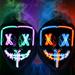 Halloween LED Mask, 2Pcs Light Up Scary Mask, Festival Cosplay Costume