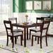 5 Piece Dining Table Set Industrial Wooden Kitchen Table and 4 Chairs for Dining Room