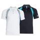 Fila Men`s Backspin Short Sleeve Tennis Polo ( MEDIUM Black/Ocean )