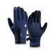 DENGDENG Golf Gloves Men Winter Outdoor Cycling Ski Unisex Winter Women Gloves Warm Cold Weather Motorcycle Bicycle Gloves Dark Blue L