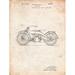 PP194- Vintage Parchment Harley Davidson Motorcycle 1919 Patent Poster Poster Print - Cole Borders (24 x 36)