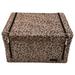 Oxford Cloth Storage Box Foldable Waterproof Toy Storage Box for Clothes and ToysBrown Leopard S