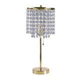 20 in. Modern Tall Crystal Chandelier Lamp Gold