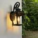 Large Traditional Black Outdoor Wall Sconce Lights with Clear Glass â€“ Aluminium Frame Waterproof & Rustproof Easy Installation Ideal for Gardens Porches & Illuminating Outdoor Spaces