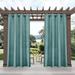 Exclusive Home Curtains Miami Semi-Sheer Textured Indoor/Outdoor Grommet Top Curtain Panel Pair 54x96 Teal