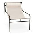 Costway 1PC Patio Sling Lounge Chair with Removable Headrest Pillow Breathable Seat Balcony