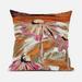 26 x 26 in. Hawaii Floral Oil Duo Broadcloth Indoor & Outdoor Blown & Closed Pillow - White Orange & Pink