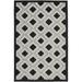 3 x 4 ft. Black & White Gingham Non Skid Indoor & Outdoor Rectangle Area Rug - Black and White - 3 x 4 ft.