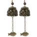 TOYMYTOY 2pcs Metal Peacocks Wind Chime Decorative Hanging Pendant Wind Chime Bells