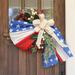 Bazyrey Wreath Decorations Front Door Patriotic Independence Day Wreath Creative American Flag Wreath Front Door Wreath Independence Day(Buy 2 Get 3)