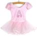 Girls Ballet Short Sleeve Glitter Dance Ballet Tutu Leotard Ballerina Outfit for Girls Toddler