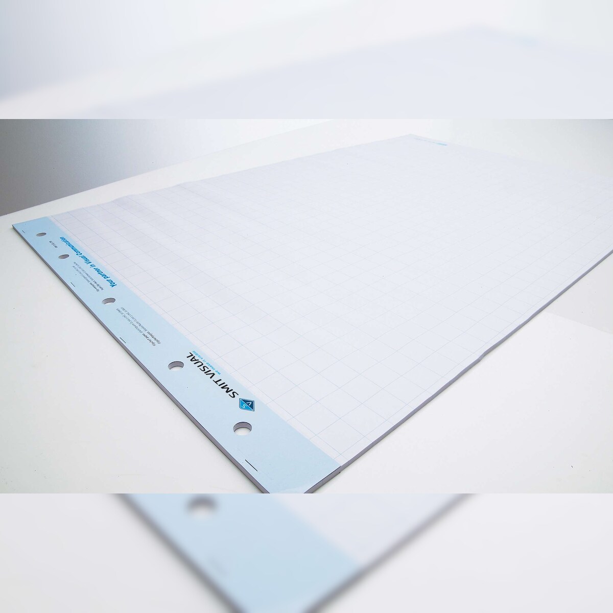 PROREGAL Doppelseitiges Flipchartpapier | HxB 100x65cm | 70 gr/m2 | 1x blanko & 1x karierte Seite | Weiß Image