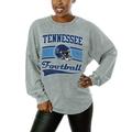 Women's Gameday Couture Gray Tennessee Titans Snow Wash Oversized Long Sleeve T-Shirt