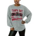 Women's Gameday Couture Gray Tampa Bay Buccaneers Snow Wash Oversized Long Sleeve T-Shirt