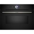 Bosch Series 8 Home Connect Ecoclean Touch Control Plus Compact Oven with Microwave Black 45cm - CMG7361B1B