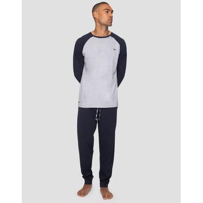 Grey & Navy Raglan Sleeve Pyjamas (2-Piece Set)