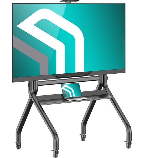 ONKRON Professioneller TV Ständer rollbar für 60-120 Zoll TVs bis 120 kg, max. VESA 1000x600, mobiler Ständer mit Rollen, Schwarz TS2080-B Image