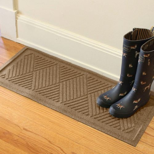 Diamonds Boot Tray Mat 36 x 15, 36 x 15, Khaki
