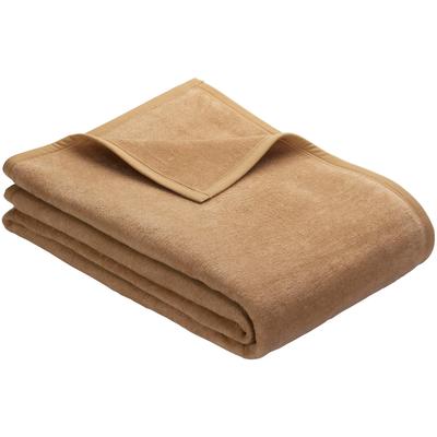 Kniedecke IBENA "Uni Kniedecke Luxus", braun (camel), B:100cm L:150cm, Baumwolle, Polyacryl, Polyester, Wohndecken, unifarbenes Design Image