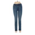 Express Jeans Jeggings - Mid/Reg Rise: Blue Bottoms - Women's Size 6