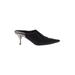 Couture Donald J Pliner Mule/Clog: Slip-on Kitten Heel Chic Black Print Shoes - Women's Size 8 1/2 - Pointed Toe