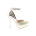 Steve Madden Heels: Pumps Stilleto Party Gold Solid Shoes - Women's Size 8 - Round Toe