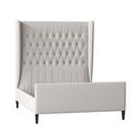 Kristin Drohan Collection Charlene Tufted Upholstered Standard Bed Upholstered in White | 78 H x 87 W x 88 D in | Wayfair CHARLENE_BED_K_TWOW_SHGR