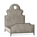 Kristin Drohan Collection Denise Upholstered Standard Bed Velvet in Gray/White | 84 H x 81 W x 86 D in | Wayfair DENISE_BED_K_CRVBN_SHGR