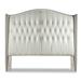 Kristin Drohan Collection Charles King Upholstered Wingback Headboard Cotton/Linen in Black | 70 H x 83 W x 11 D in | Wayfair