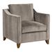 Club Chair - Kristin Drohan Collection Louie 34" Wide Club Chair Faux Leather/Fabric in Black | 36 H x 34 W x 36 D in | Wayfair