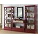 Trade Winds Furniture Cross 77" H x 32.5" W Solid Wood Etagere Bookcase Wood in Red | 77 H x 32.5 W x 16 D in | Wayfair 251-30