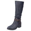 Winterstiefel RIEKER Gr. 40, Normalschaft, blau (nachtblau) Damen Schuhe Stretchstiefel