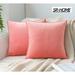 SR-HOME Pack Of 2 Decorative Velvet Throw Pillow Cover Soft Pillowcase Solid Square Cushion Case For Sofa Velvet in Red | 24 H x 24 W in | Wayfair