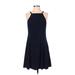 Trina Turk Casual Dress - A-Line Halter Sleeveless: Blue Print Dresses - Women's Size 4