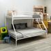 Isabelle & Max™ Adoria Twin over Full Futon Bunk Bed Metal in White | 58.65 H x 56.29 W x 77.94 D in | Wayfair EAFDA9BEE9354B559EE6EABDE597F6FE