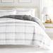 Longshore Tides Babers Down-Alternative Comforter Set in Stitched Stripe Polyester/Polyfill/Microfiber in Gray | Wayfair