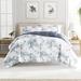 Winston Porter Mayford Stone All Season Down-Alternative Reversible Comforter Set in Bamboo Leaves Polyester/Polyfill/Microfiber | Wayfair