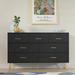 Mercer41 Shanen 7 - Drawer Dresser Wood in Black | 31.5 H x 47.25 W x 15.75 D in | Wayfair BC8CDF7567A5498B951FE436CA311D02