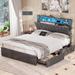 Wrought Studio™ Golanka 46.1" Bed Frame Metal in Gray | 46.1 H x 55.5 W x 79.1 D in | Wayfair 54C61515FC034B00B6203532BBBE3F76