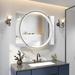 Ivy Bronx Javine Framed LED Wall Mirror w/ Dimmable & Anti-Fog Wall Mounted Bathroom Vanity Mirror in Gray | 24 H x 32 W x 2 D in | Wayfair
