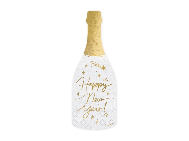 20 Servietten Silvester Champagnerflasche Image