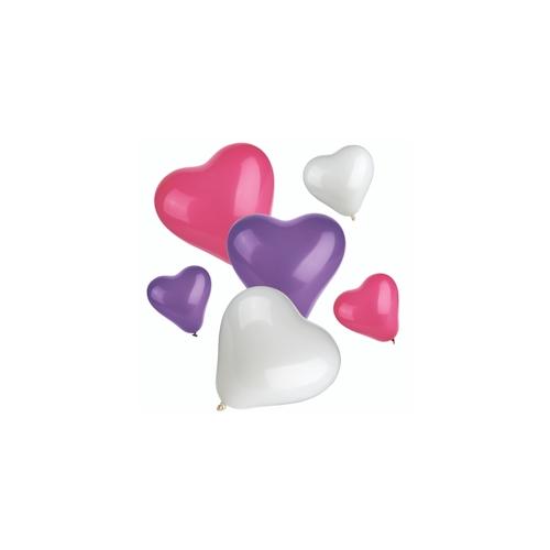Papstar 144 Luftballons farbig sortiert Herz small + medium