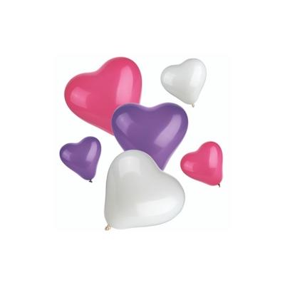 Papstar 144 Luftballons farbig sortiert Herz small + medium