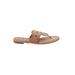 Sandals: Brown Solid Shoes - Women's Size 9 1/2 - Open Toe