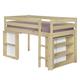 Lit enfant combiné avec matelas bois massif bois 90x190 cm