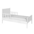 Lit enfant avec matelas bois massif blanc 70x140 cm