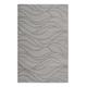 Tapis plat velours ras à reliefs motif gris sur fond taupe 160x225